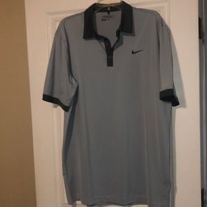 Nike Golf Tour Performance Grey Dri-fit polo Mens Large Tall New